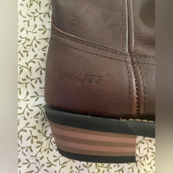 AdTec Men's 11" Ranch Wellington Classic Western Boots Leather Redteak Size 8.5 - Picture 3 of 10